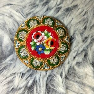 Italian Mosaic Floral Brooche